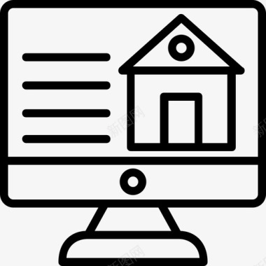 在线房地产家庭网站房地产营销图标图标