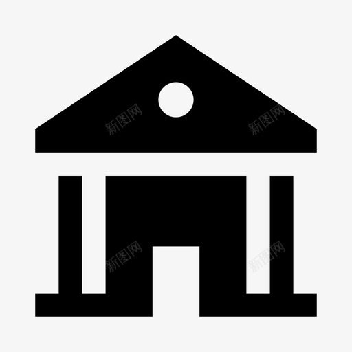 银行建筑物建筑物实体2图标svg_新图网 https://ixintu.com 建筑物 建筑物实体2 银行