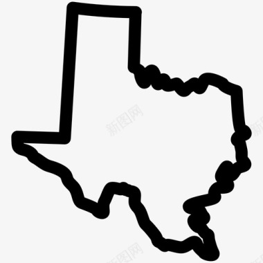 德克萨斯地图德克萨斯州美国各州地图大纲图标图标