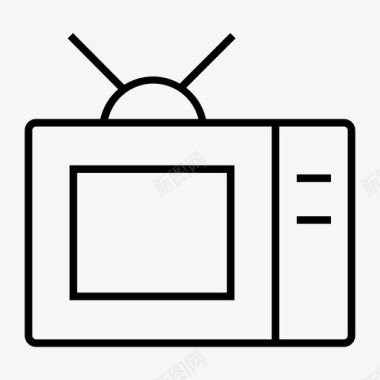 电视天线旧的图标图标
