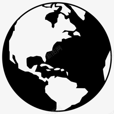 地球美国世界地图图标图标
