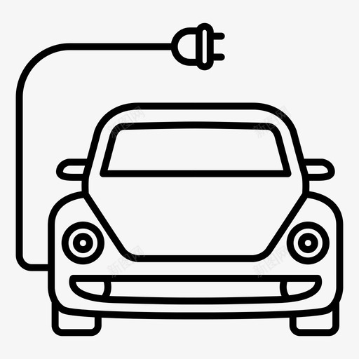电动车充电生态图标svg_新图网 https://ixintu.com 充电 环境 生态 电动车 能源