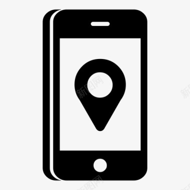 智能手机gps地图pin图标图标