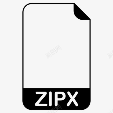 zipx文件压缩文件文件扩展名图标图标