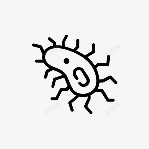 病毒细菌免疫力图标svg_新图网 https://ixintu.com 免疫力 病毒 细菌