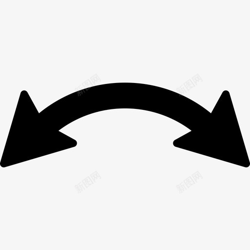 弯曲箭头箭头应用程序界面图标svg_新图网 https://ixintu.com 弯曲箭头 箭头 设计应用程序界面