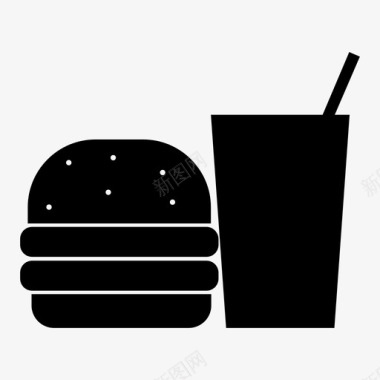 食物汉堡饮料图标图标