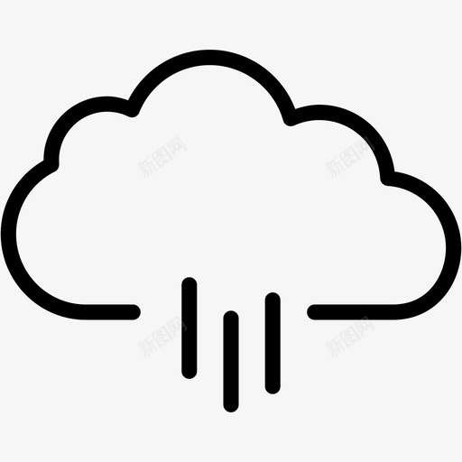 下雨多云天气图标svg_新图网 https://ixintu.com 7号天气 下雨 多云 天气
