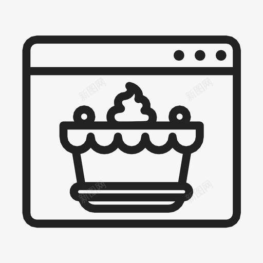 馅饼食谱浏览器派图标svg_新图网 https://ixintu.com 感恩节 派 浏览器 馅饼食谱