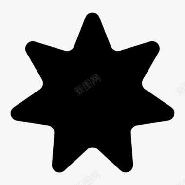 星星七角星圆形星图标图标
