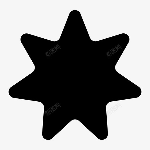 星星七角星圆形星图标svg_新图网 https://ixintu.com 七角星 圆形星 星星