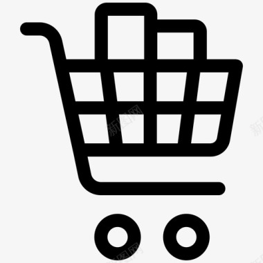 购物车购物商业线第三卷图标图标