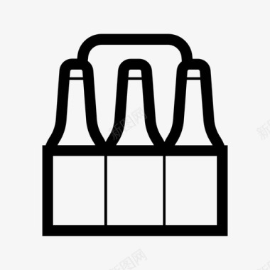 六包瓶子载体图标图标