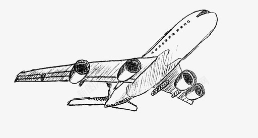 飞机手绘图标svg_新图网 https://ixintu.com 手绘 飞机