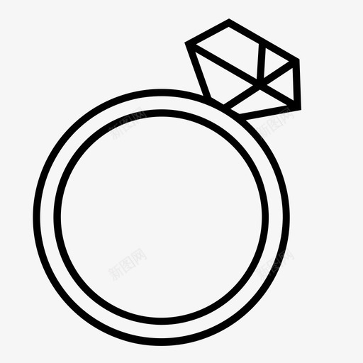 结婚戒指钻戒订婚图标svg_新图网 https://ixintu.com 结婚戒指 订婚 订婚图标集 钻戒