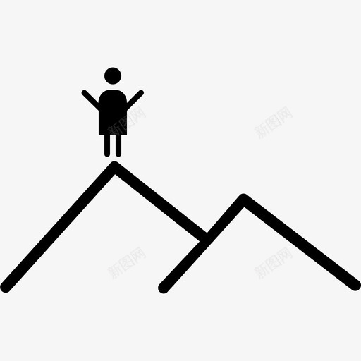 成就完成目标图标svg_新图网 https://ixintu.com 任务 完成 山 成就 目标