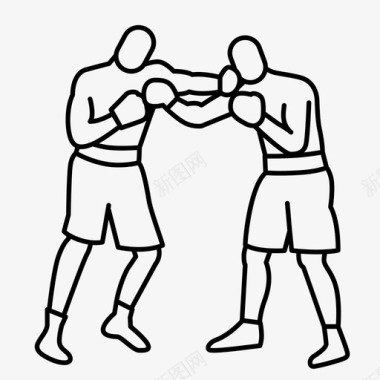 拳击手拳击搏击图标图标
