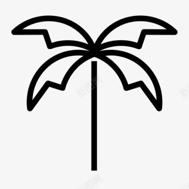 棕榈树自然树木图标图标
