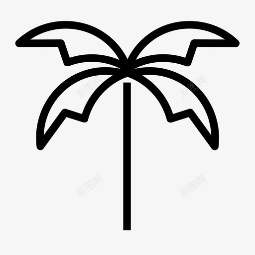 棕榈树自然树木图标svg_新图网 https://ixintu.com 头 木材 树木 棕榈树 植被 自然