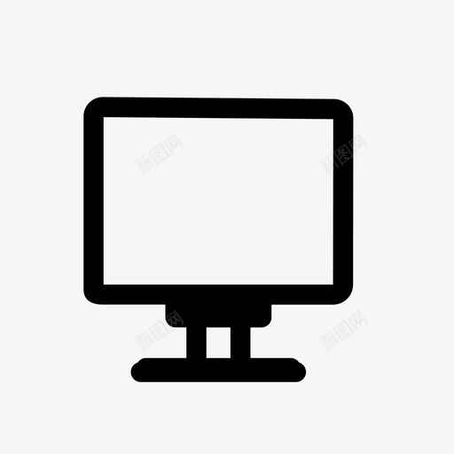 计算机mac显示器图标svg_新图网 https://ixintu.com mac pc 屏幕 显示器 社交媒体和通信 计算机