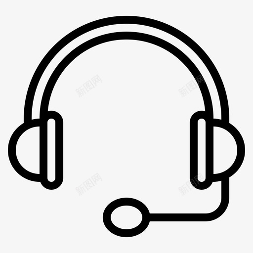 耳机耳塞小配件图标svg_新图网 https://ixintu.com 小配件 教育线路 耳塞 耳机