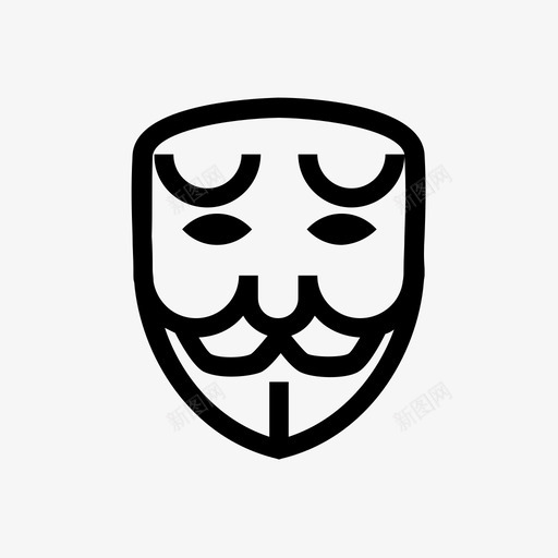 匿名担心表情符号黑客图标svg_新图网 https://ixintu.com 互联网 匿名担心 匿名面具 表情符号 面具 黑客