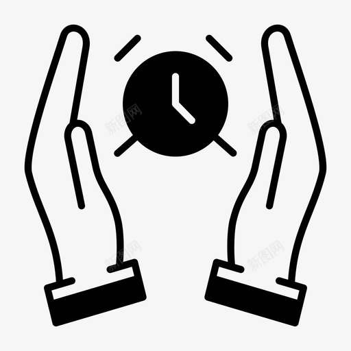 节省时间闹钟空闲时间图标svg_新图网 https://ixintu.com 保持时间 手 时间管理 空闲时间 节省时间 闹钟