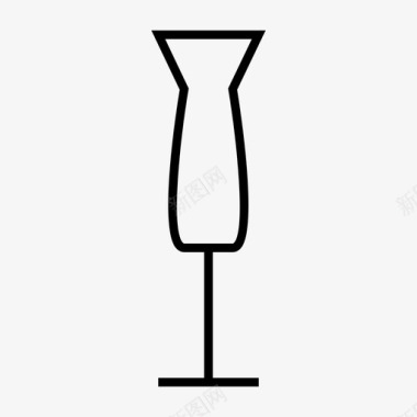 玻璃杯香槟长笛饮料图标图标
