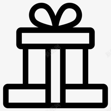 礼物生日礼物购物商业线第三卷图标图标