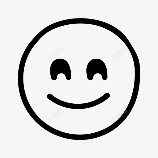笑脸和眼睛涂鸦表情符号图标svg_新图网 https://ixintu.com 手绘 手绘表情图 涂鸦 笑脸和眼睛 素描 表情符号