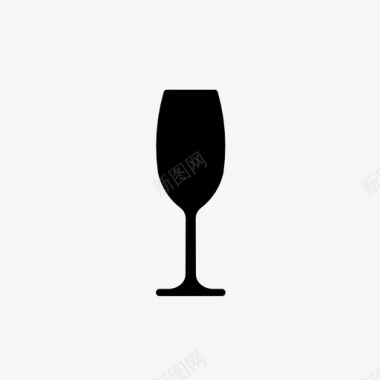 香槟酒杯酒饮料图标图标