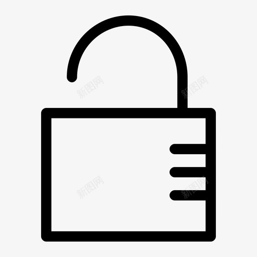 锁组合锁打开挂锁图标svg_新图网 https://ixintu.com 不安全 打开挂锁 无保护 组合锁 锁