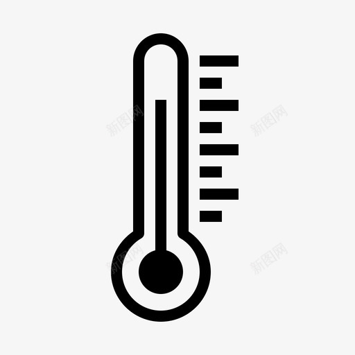 温度计冷热图标svg_新图网 https://ixintu.com 冷 教育线 测量 温度 温度计 热
