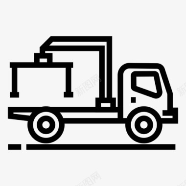 卡车救援车拖车图标图标