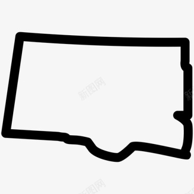 南达科他州地图南达科他州美国各州地图大纲图标图标