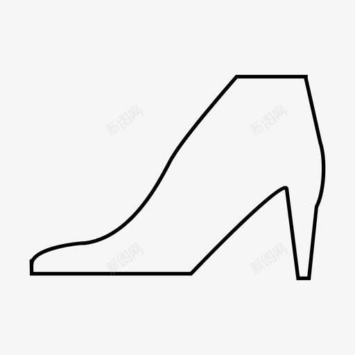 高跟鞋女式时装女鞋图标svg_新图网 https://ixintu.com 女式时装 女鞋 高跟鞋