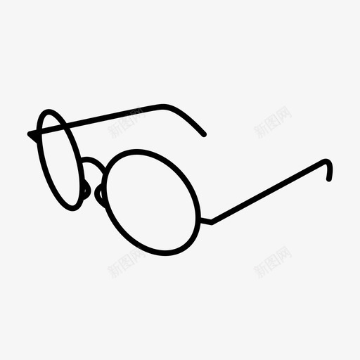 眼镜视力镜片图标svg_新图网 https://ixintu.com 太阳镜 学校 眼镜 视力 镜片