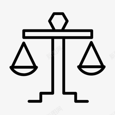 公正平衡法庭图标图标