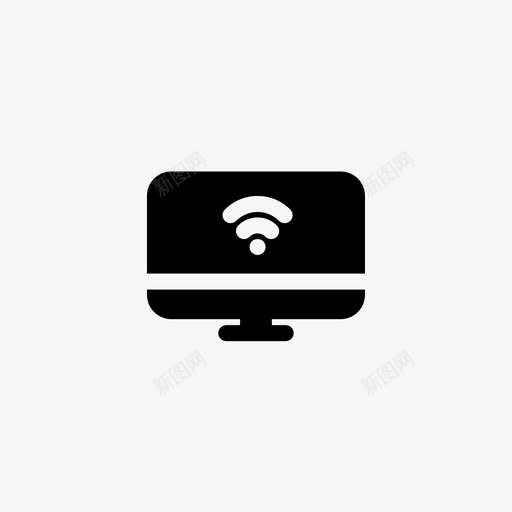 电脑信号网络wifi图标svg_新图网 https://ixintu.com wifi 电脑信号 电脑固态 网络