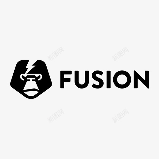 fusion logosvg_新图网 https://ixintu.com fusion logo