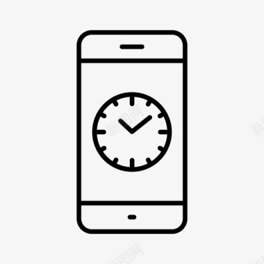 手机时钟应用程序小时图标图标