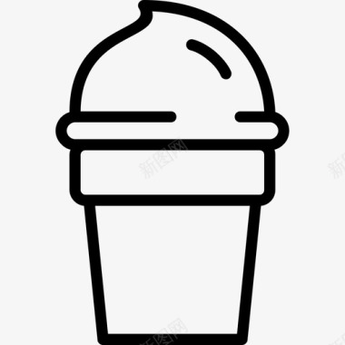 冰淇淋蛋卷勺子图标图标