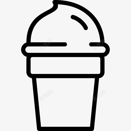 冰淇淋蛋卷勺子图标svg_新图网 https://ixintu.com 冰淇淋 勺子 甜食 蛋卷 饮料提纲