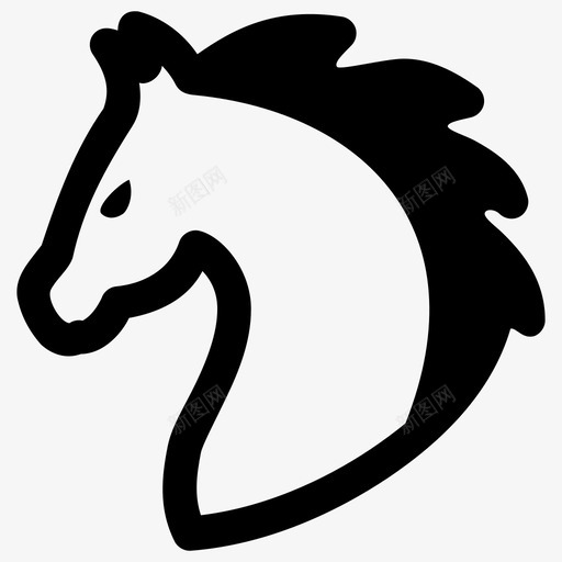 马动物马骑士图标svg_新图网 https://ixintu.com 动物 强壮 马 马骑士 骑马