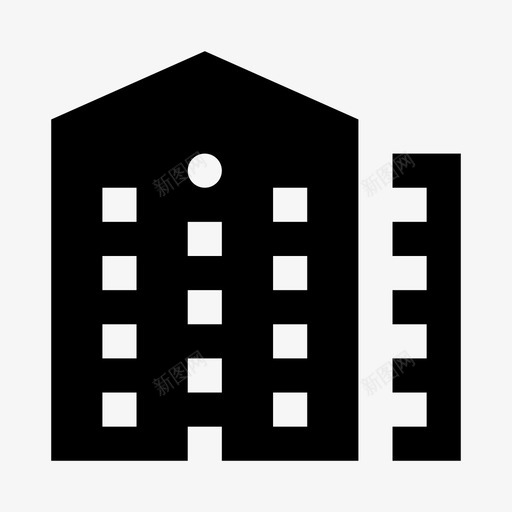 房屋建筑房地产图标svg_新图网 https://ixintu.com 建筑 建筑实心2 房地产 房屋