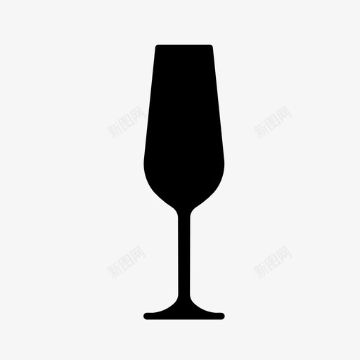香槟酒杯酒饮料图标svg_新图网 https://ixintu.com 派对 酒 酒水 饮料 香槟酒杯
