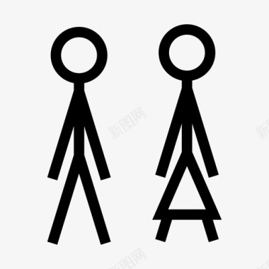 卫生间标识女性性别图标图标