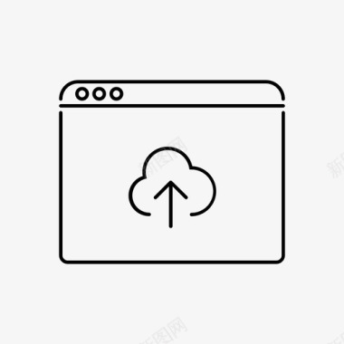 上传浏览器云图标图标