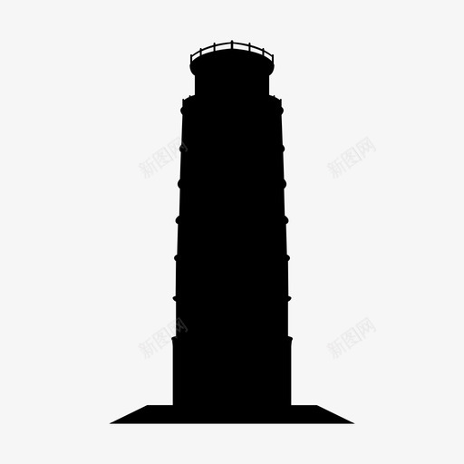 比萨塔建筑纪念碑图标svg_新图网 https://ixintu.com 建筑 比萨塔 纪念碑