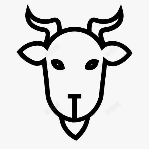 山羊动物养殖图标svg_新图网 https://ixintu.com 养殖 养殖3 动物 山羊 绵羊 羊肉